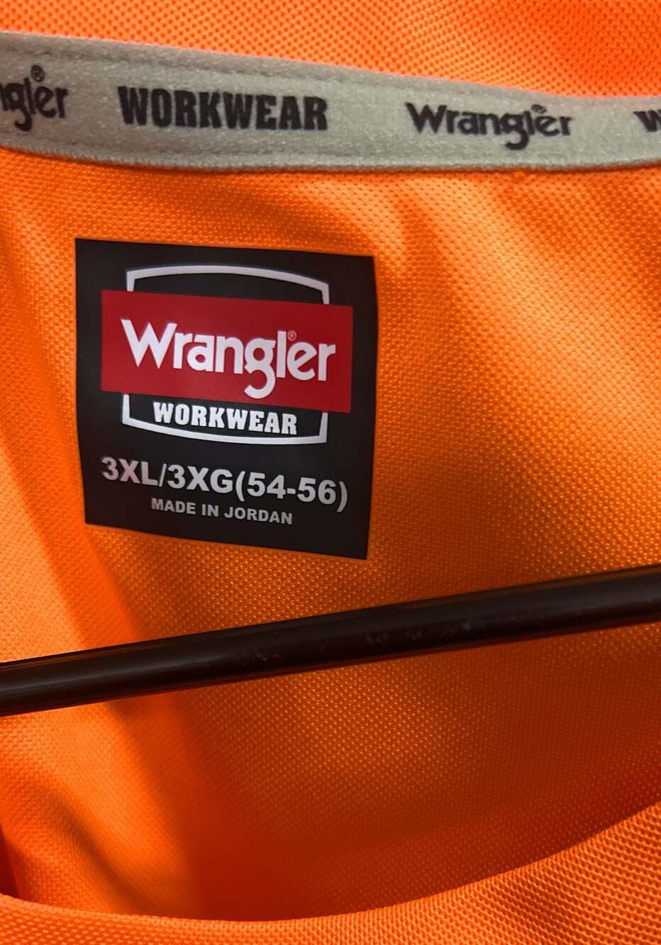 Wrangler Workwear Men's Performance Pen Pocket Tee Relaxed Fit Bright Orange 3XL - Picture 3 of 8